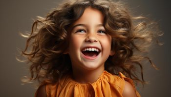 ai-generated-smiling-child-cute-and-cheerful-brings-happiness-and-joy-generated-by-ai-free-photo